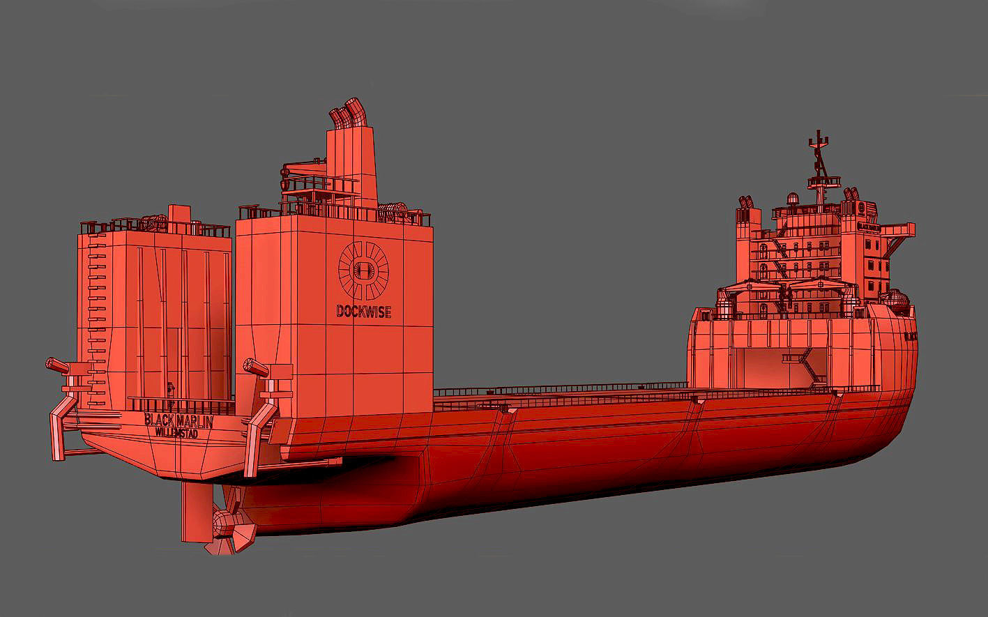 Black Marlin lowpoly Low-poly 3D model_2