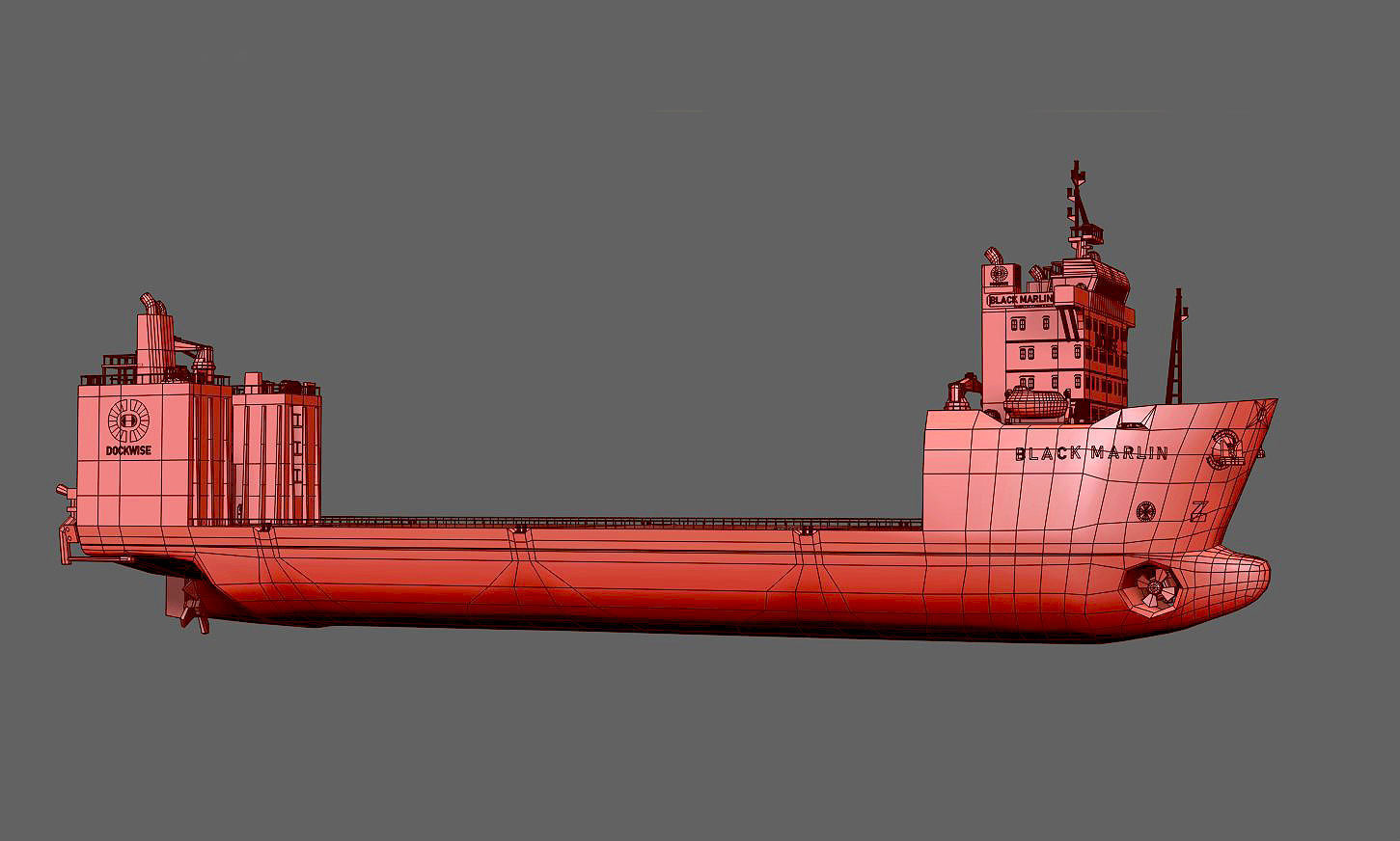 Black Marlin lowpoly Low-poly 3D model_1