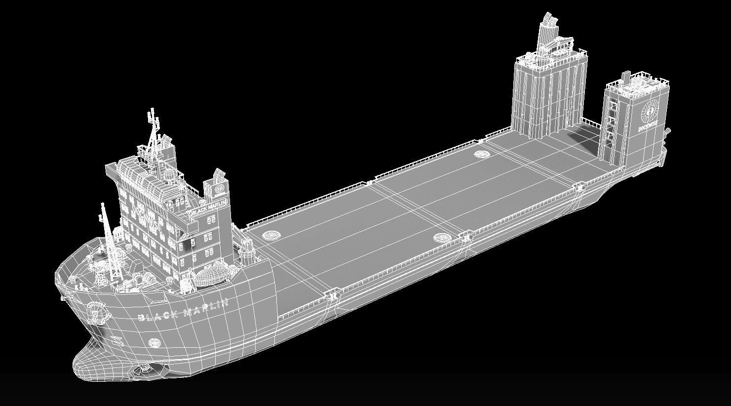 Black Marlin lowpoly Low-poly 3D model_14