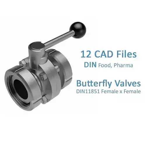 Manual Butterfly Valves - DIN11851 Female Ends - 