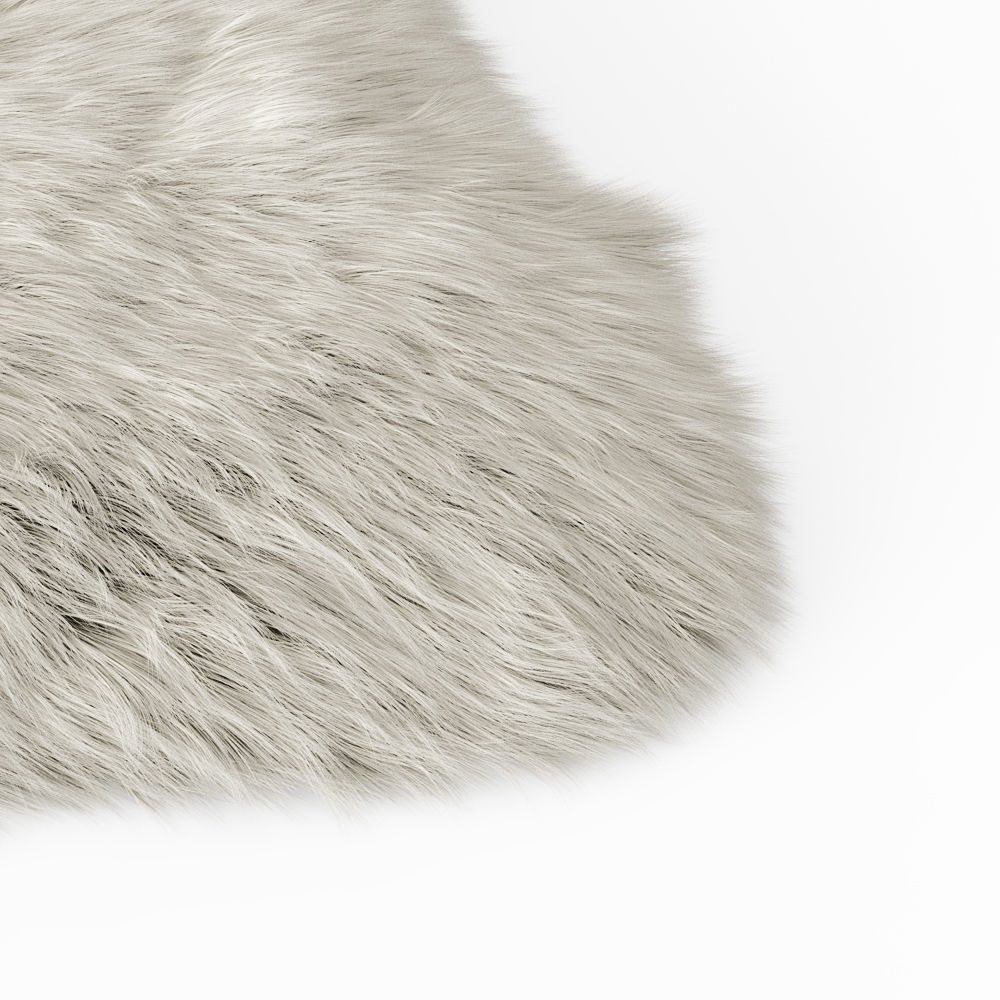 Sheepskin Rug 3D model_3