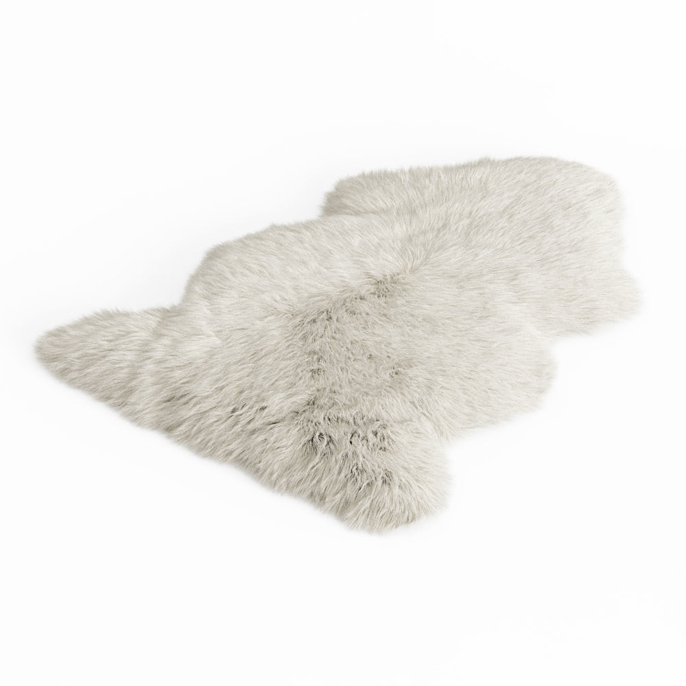 Sheepskin Rug 3D model_1