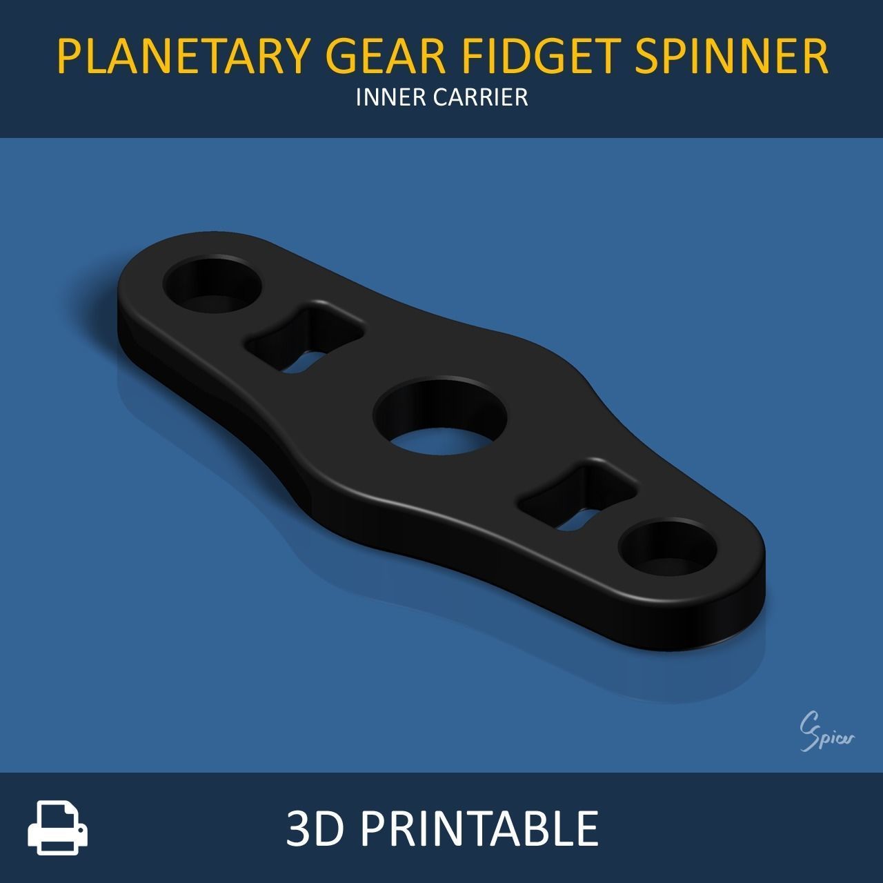 Planetary Gear Fidget Spinner 3D print model_9