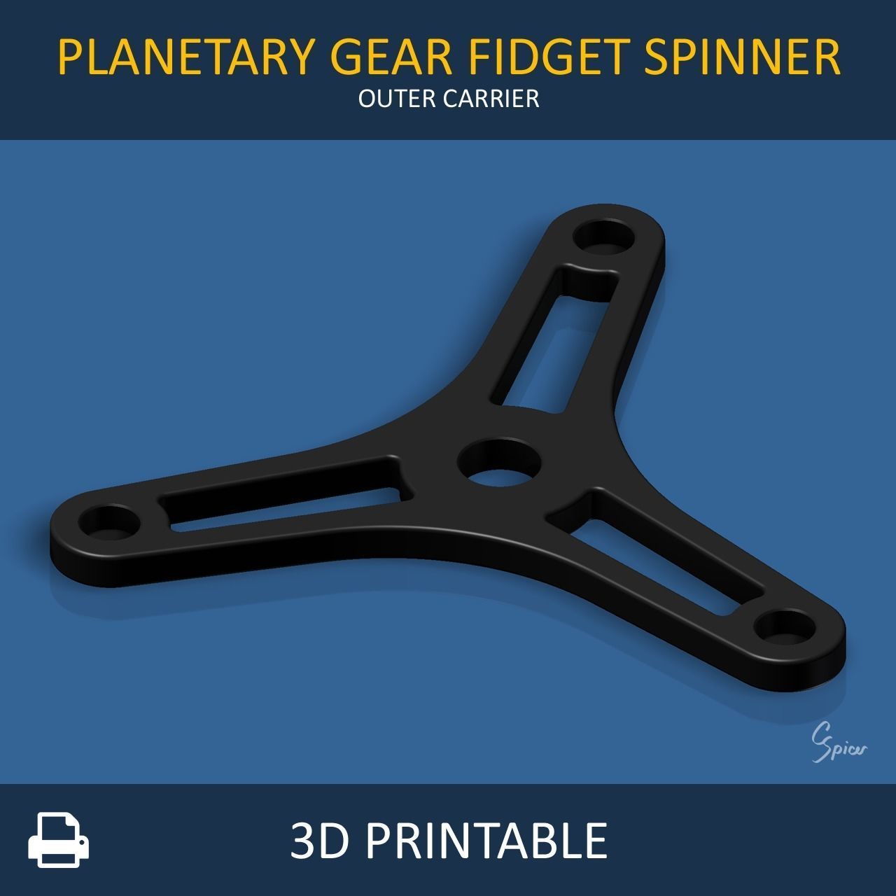 Planetary Gear Fidget Spinner 3D print model_10