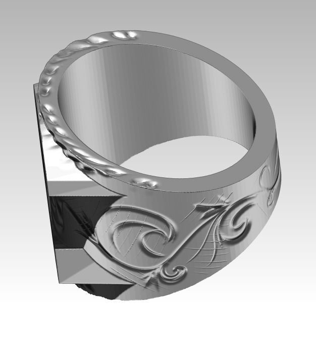 C letter symbol logo  3D print model_3