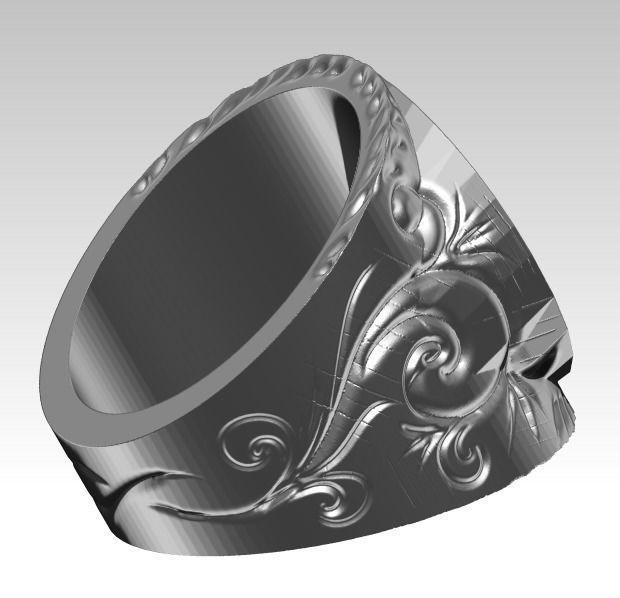 C letter symbol logo  3D print model_4