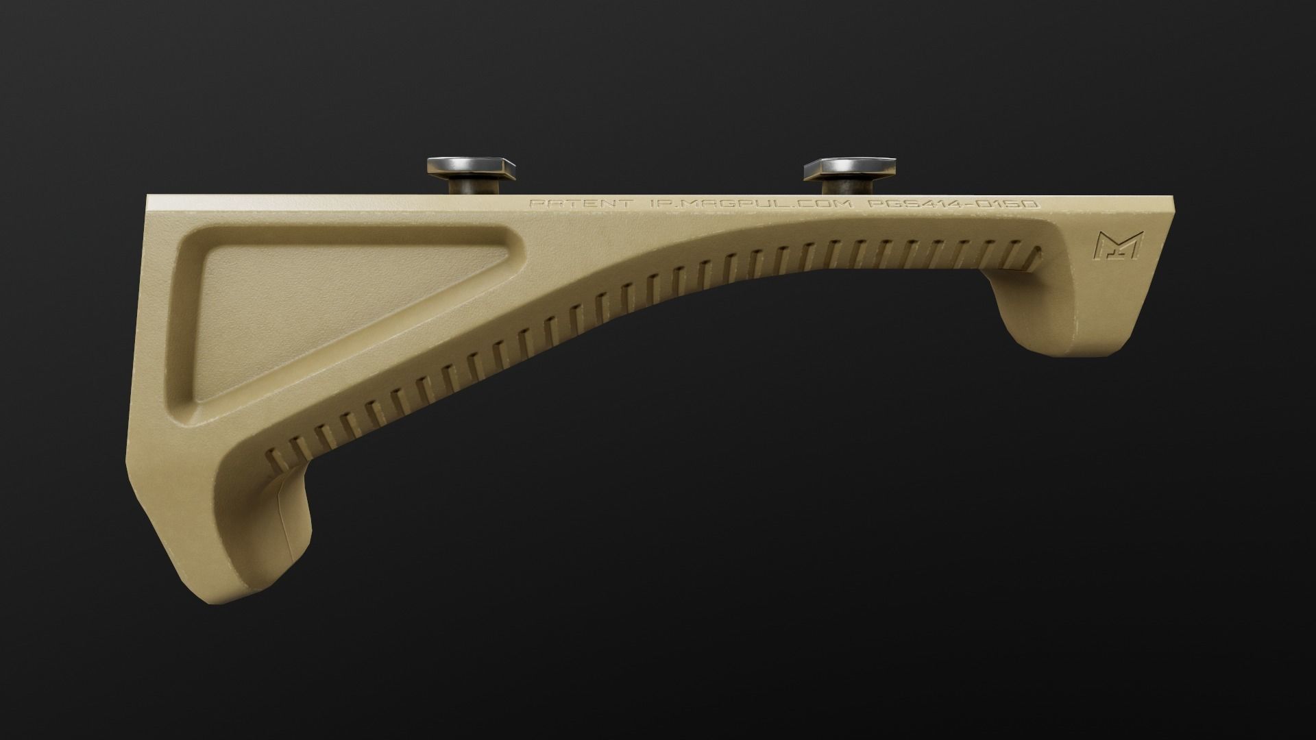 Magpul M-LOK AFG Angled Fore Grip Low-poly 3D model_4