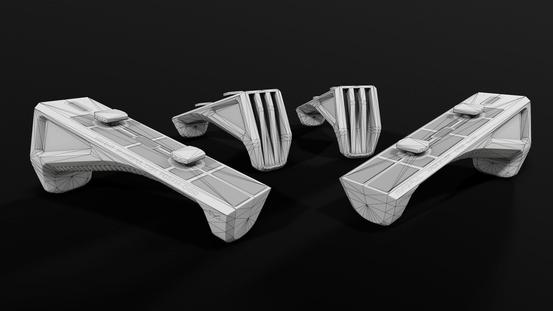 Magpul M-LOK AFG Angled Fore Grip Low-poly 3D model_2