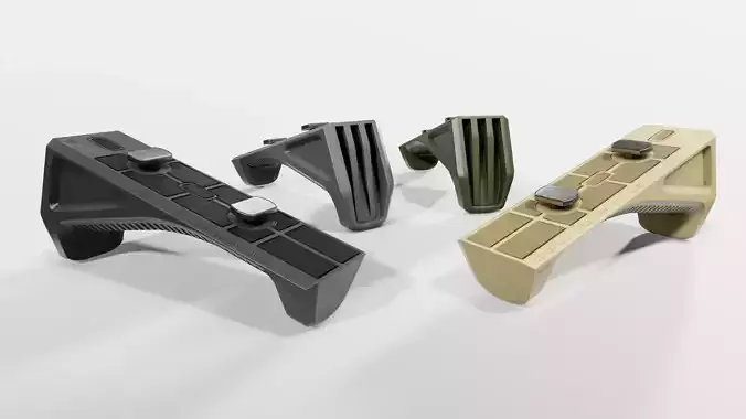 Magpul M-LOK AFG Angled Fore Grip Low-poly 3D model