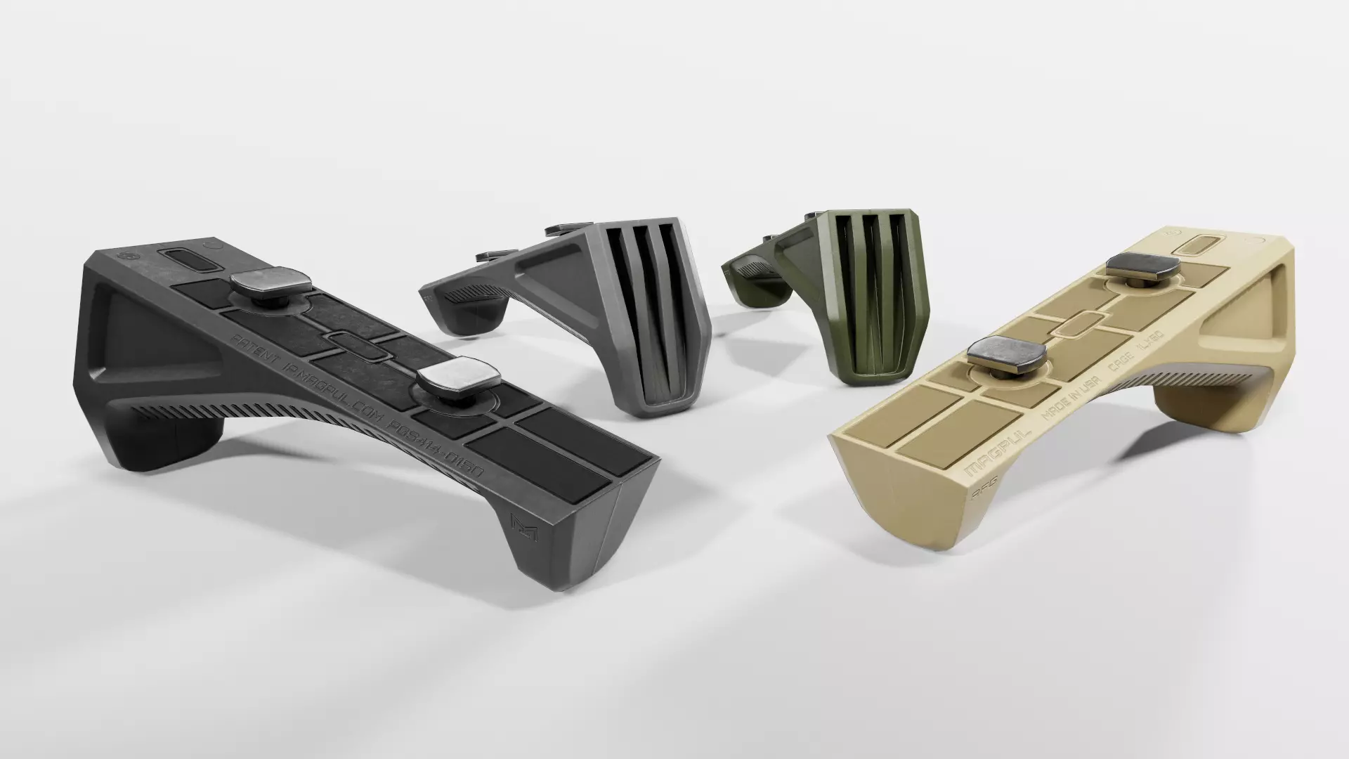 Magpul M-LOK AFG Angled Fore Grip Low-poly 3D model_0