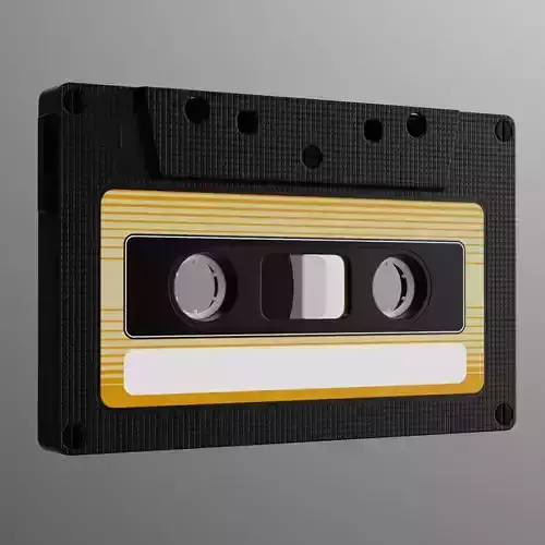 Analog Cassette Audio Tape 3D model