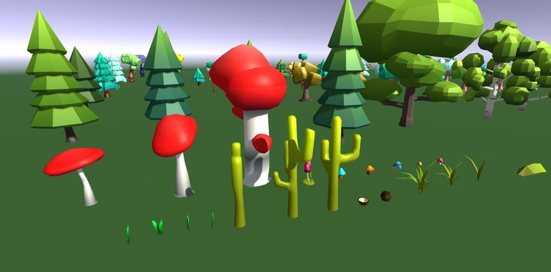 Low Poly Trees Pack Low-poly 3D model_7