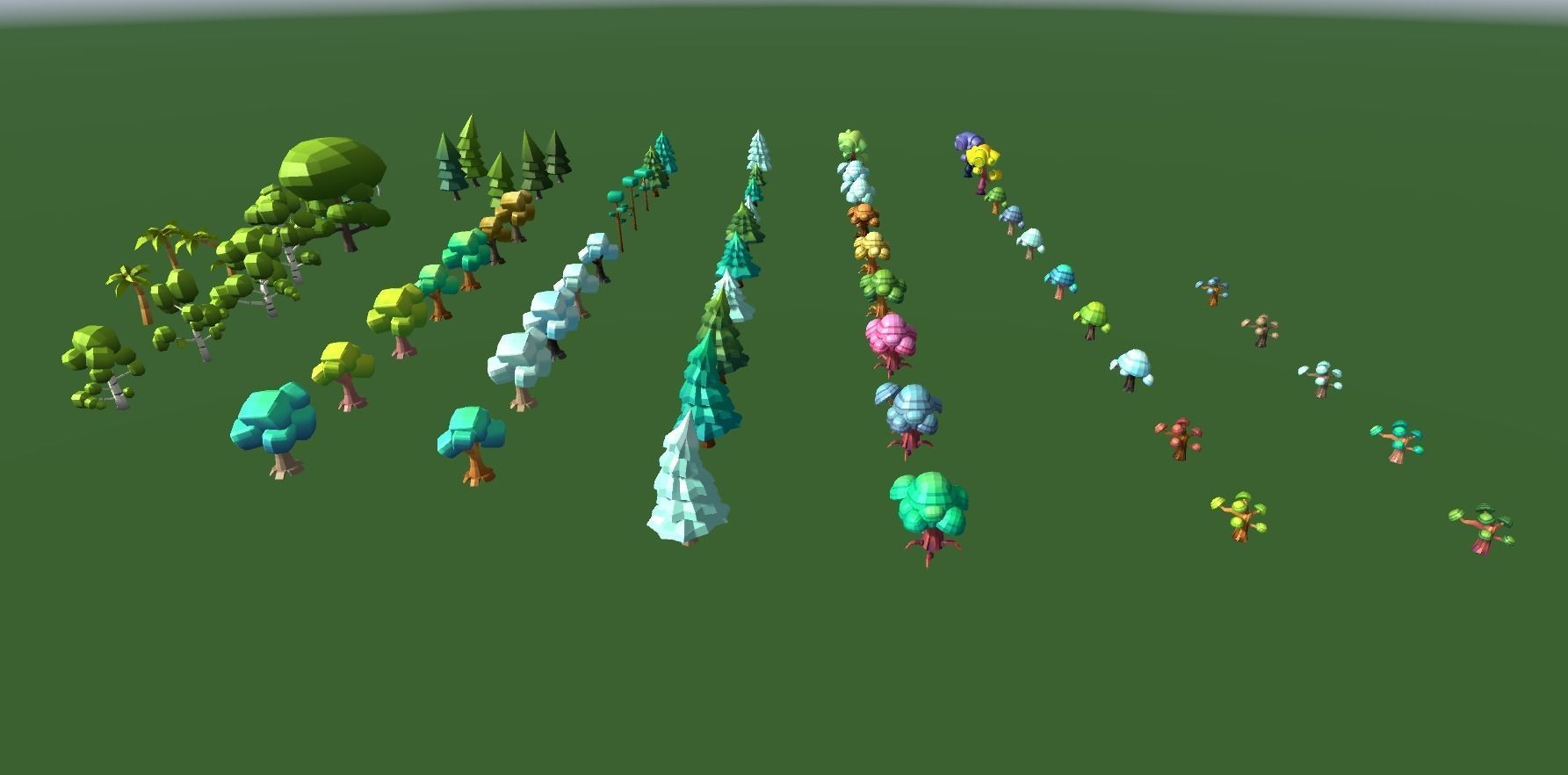 Low Poly Trees Pack Low-poly 3D model_6