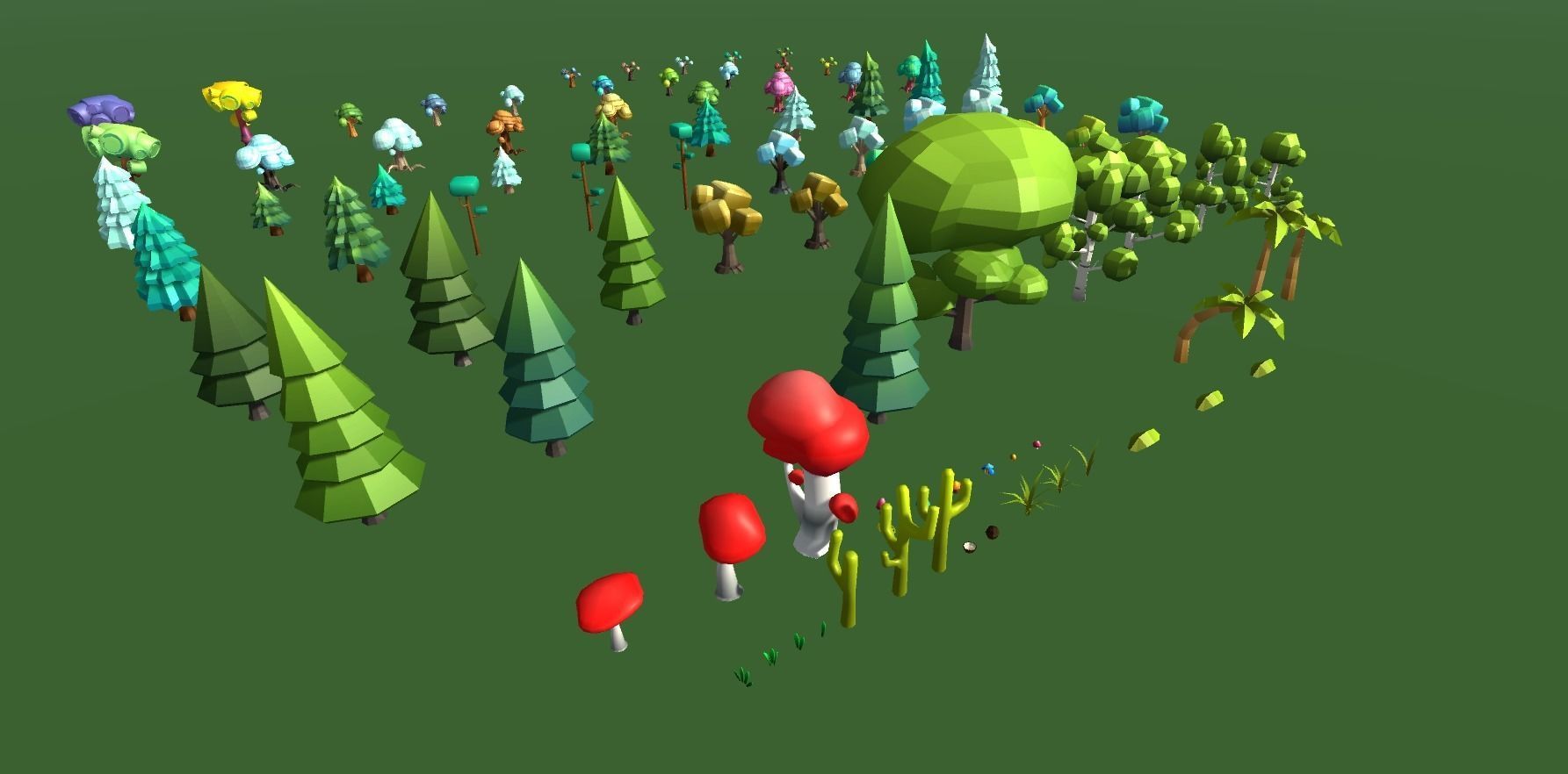 Low Poly Trees Pack Low-poly 3D model_3