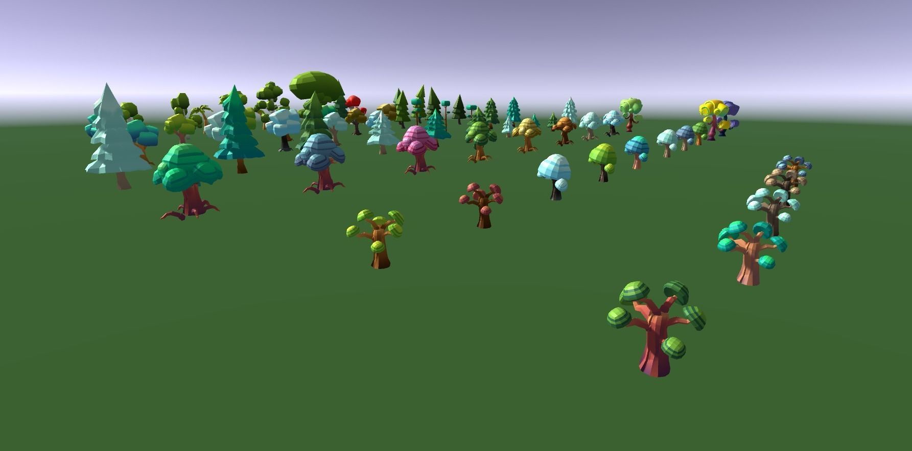 Low Poly Trees Pack Low-poly 3D model_5
