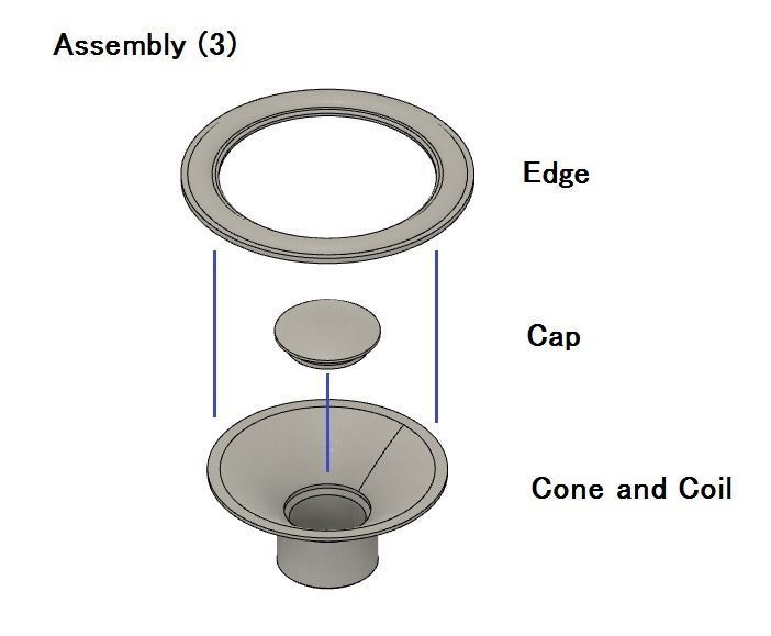 Speaker unit  assembly kit 3D print model_18