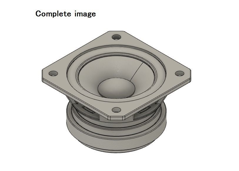 Speaker unit  assembly kit 3D print model_22