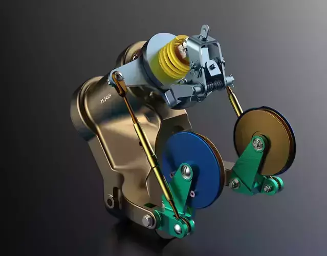 P-51D Mustang TW Steering Mech and Spindle Housing 3D print model