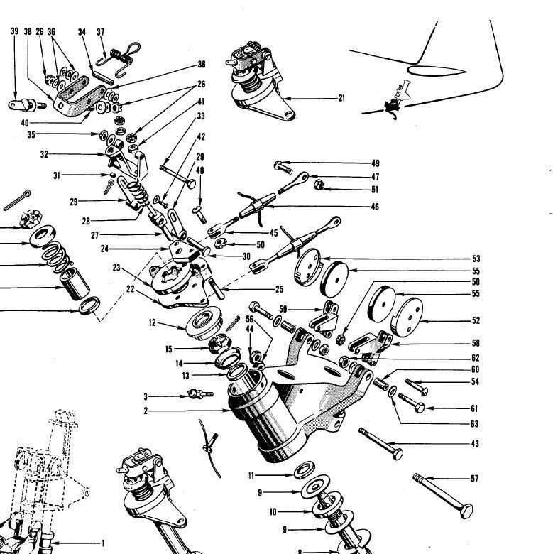 P-51D Mustang TW Steering Mech and Spindle Housing 3D print model_4