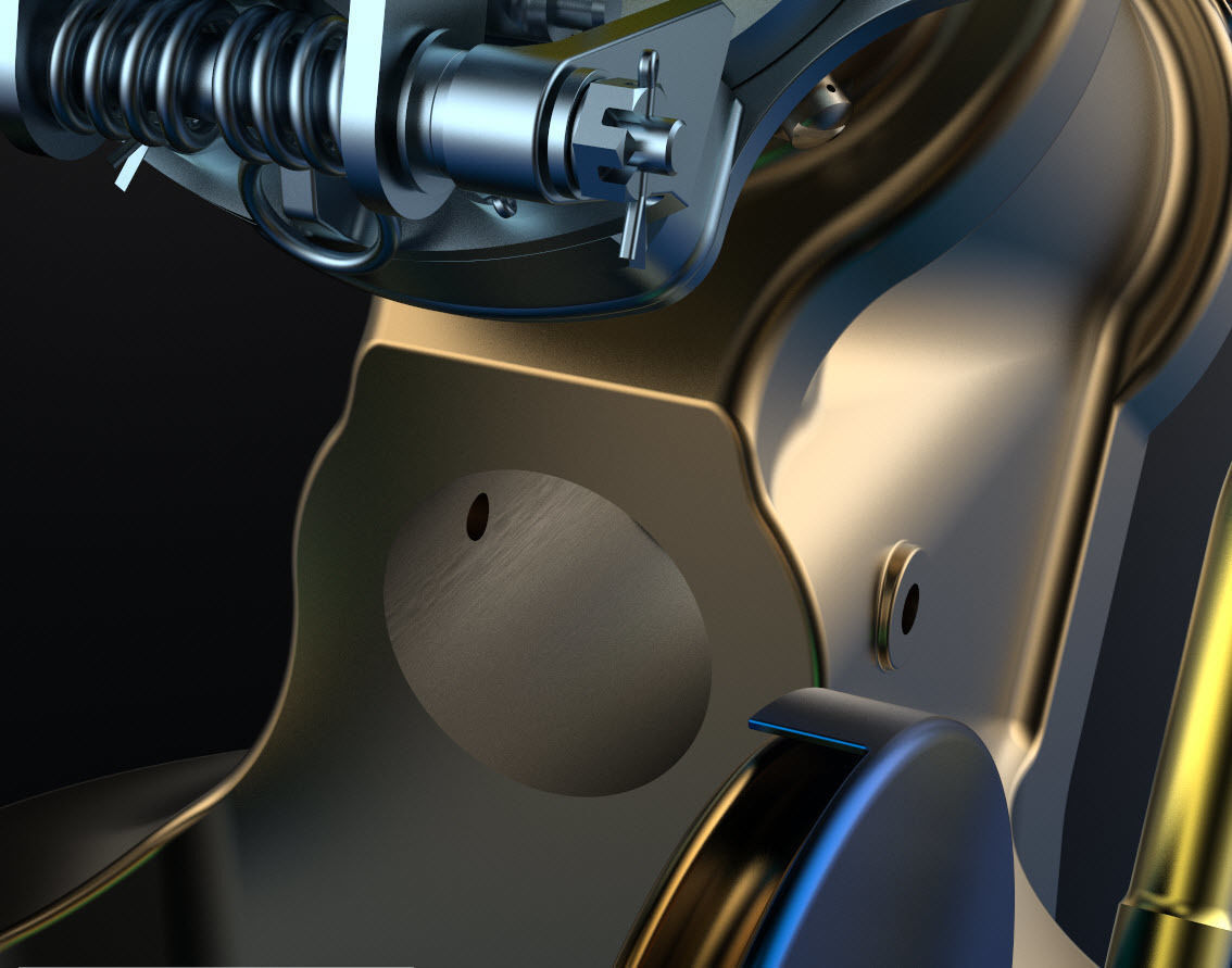 P-51D Mustang TW Steering Mech and Spindle Housing 3D print model_1