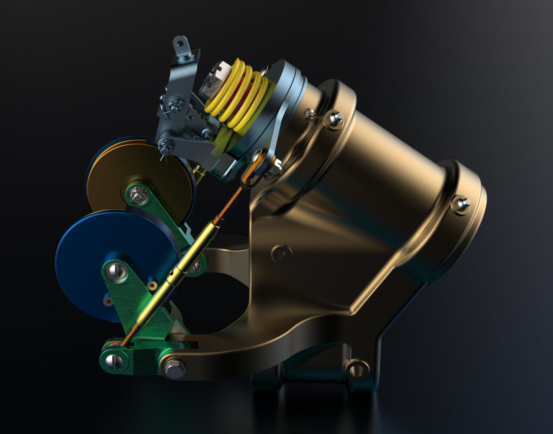 P-51D Mustang TW Steering Mech and Spindle Housing 3D print model_2