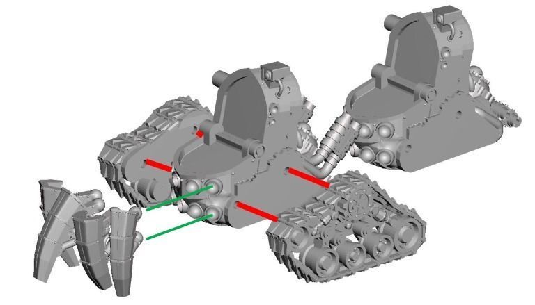 Dark Techno Enslaved Heavy Gunners 3D print model_2