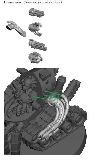 Dark Techno Enslaved Heavy Gunners 3D print model_4