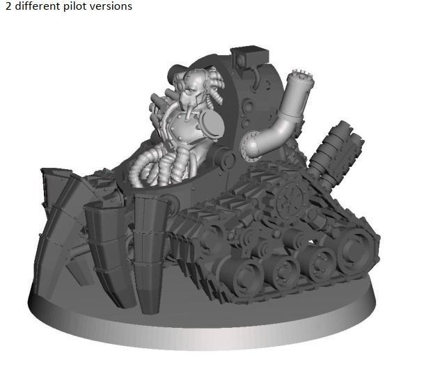 Dark Techno Enslaved Heavy Gunners 3D print model_3