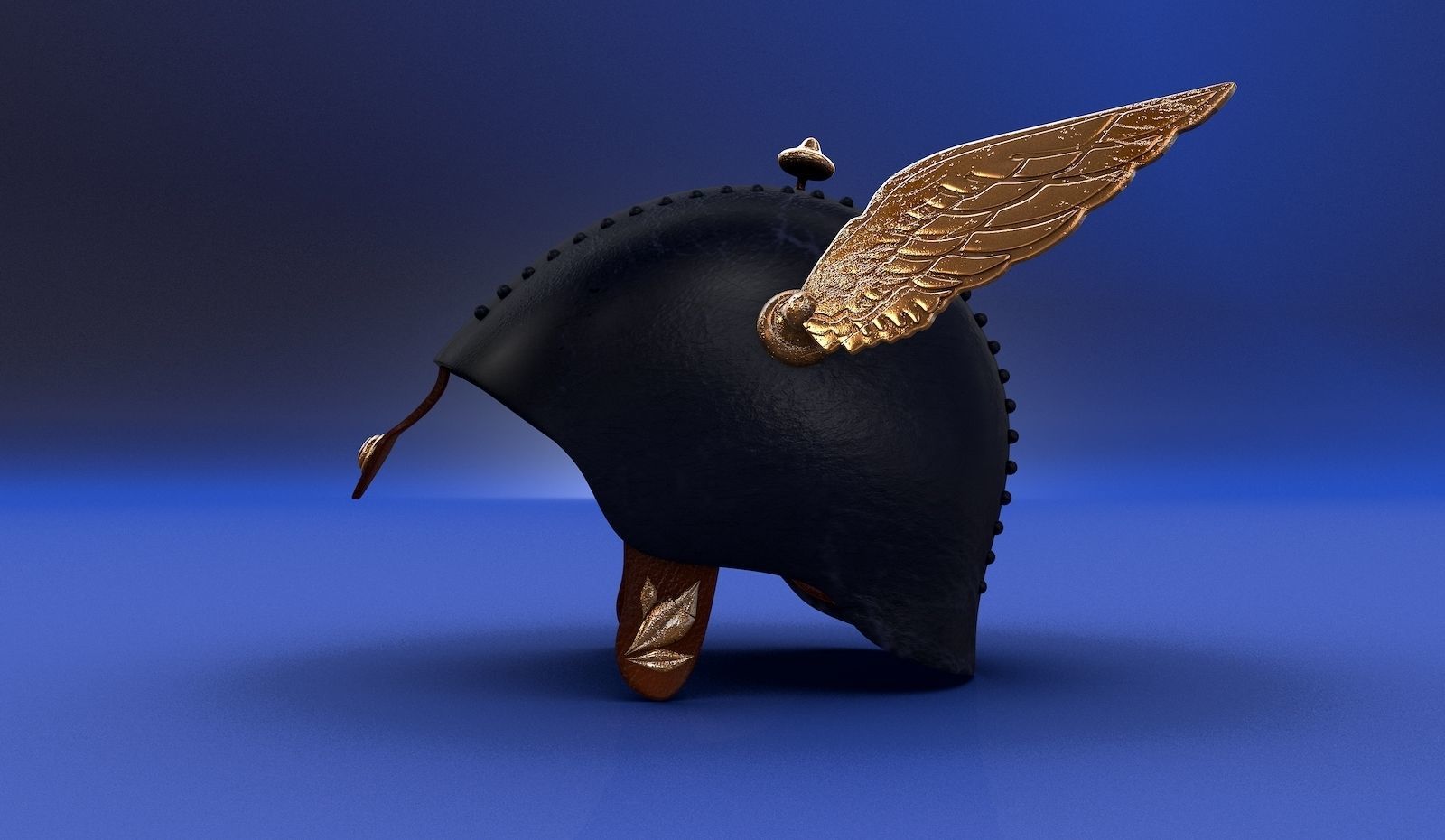 Gaul Helmet and Sword 3D model_5