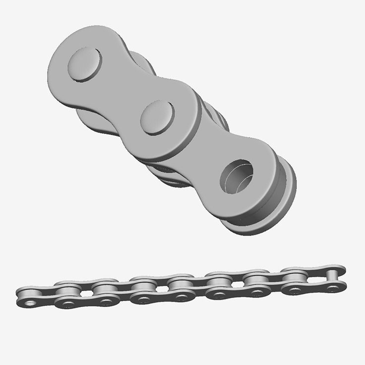 Cadena bicycle chain 3D print model_11