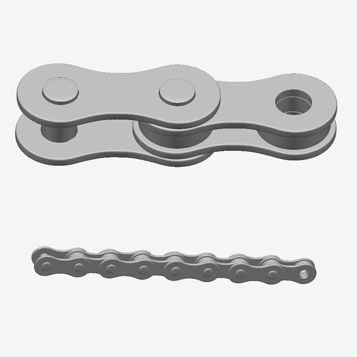 Cadena bicycle chain 3D print model_1