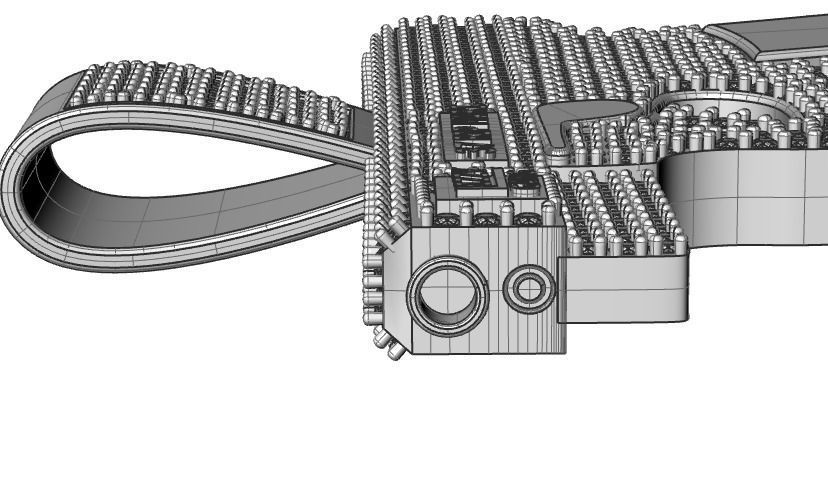 Gun pendant print model 3D print model_22