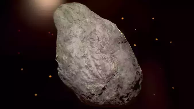 Stone-Rock meteorite in space