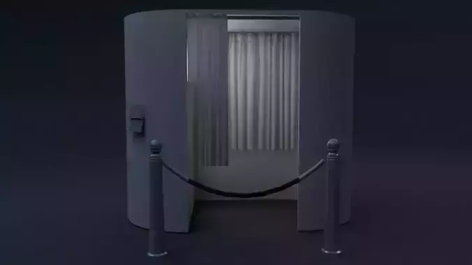 Photo Booth Low-poly 3D model