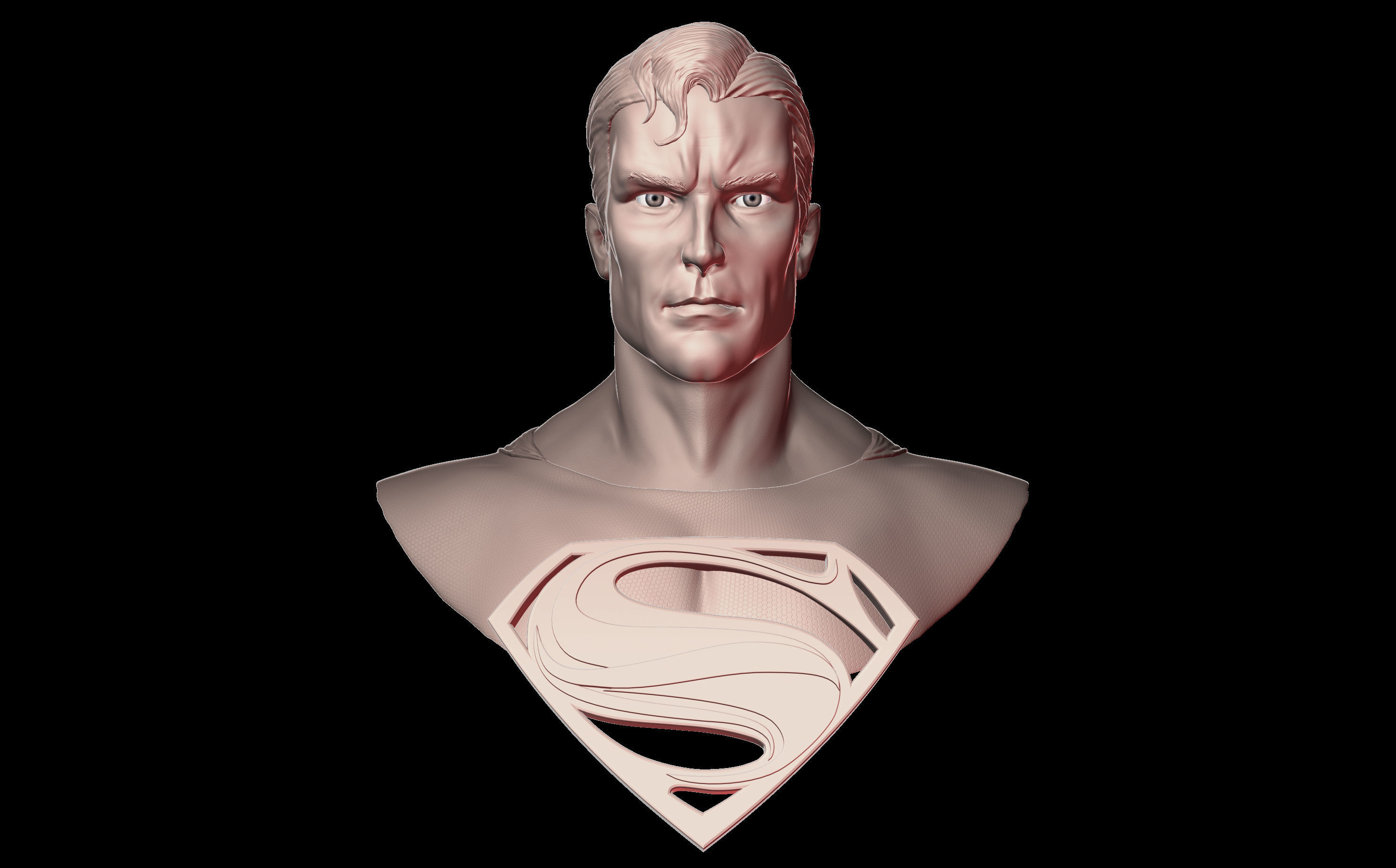 Superman - realistic bust 3D model_3