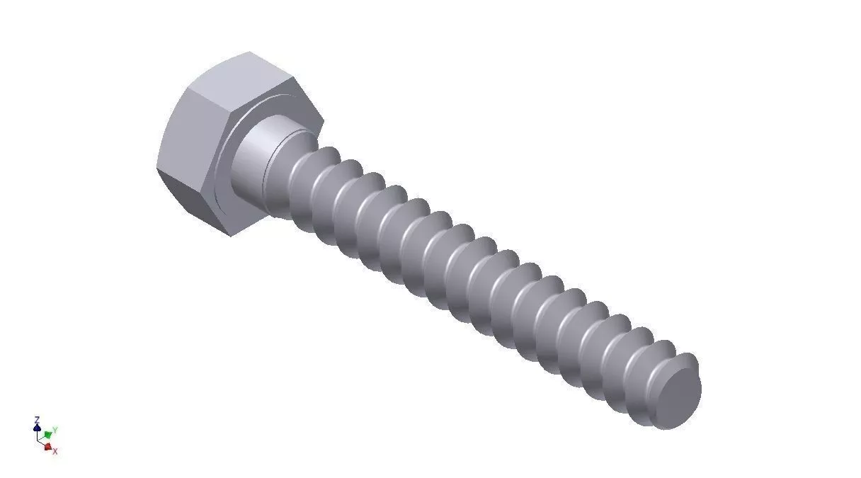 Hex Head Metric 8 x50mm 3D print model