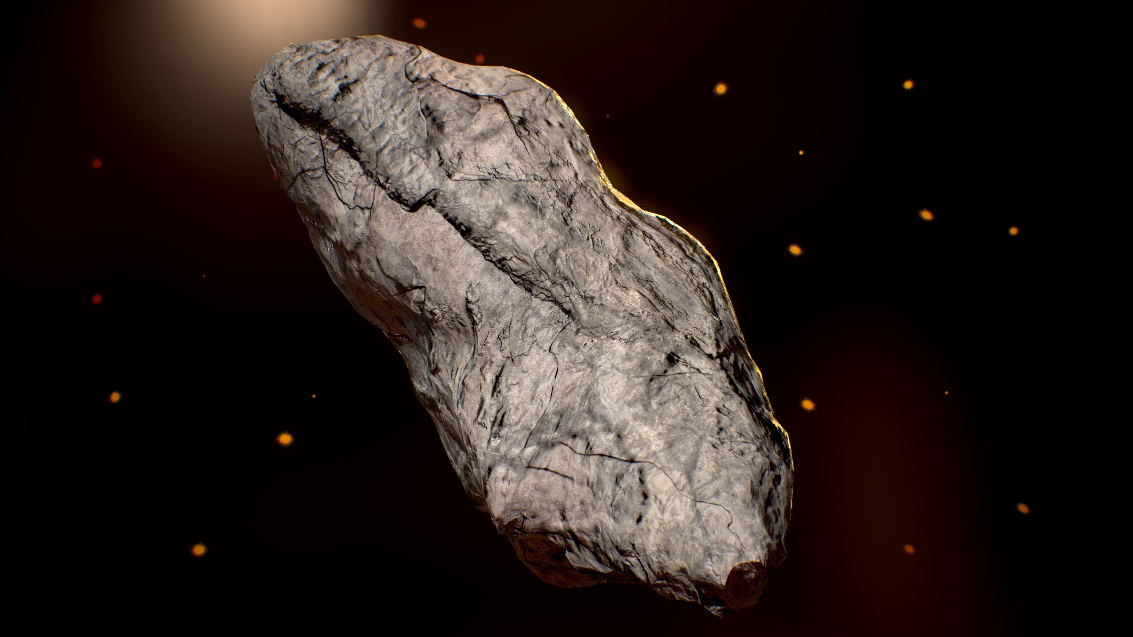 rock-3 meteorite in space - meteorite Low-poly 3D model_8