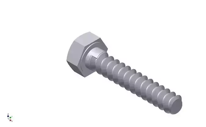 Hex Head Metric 5x25mm 3D print model