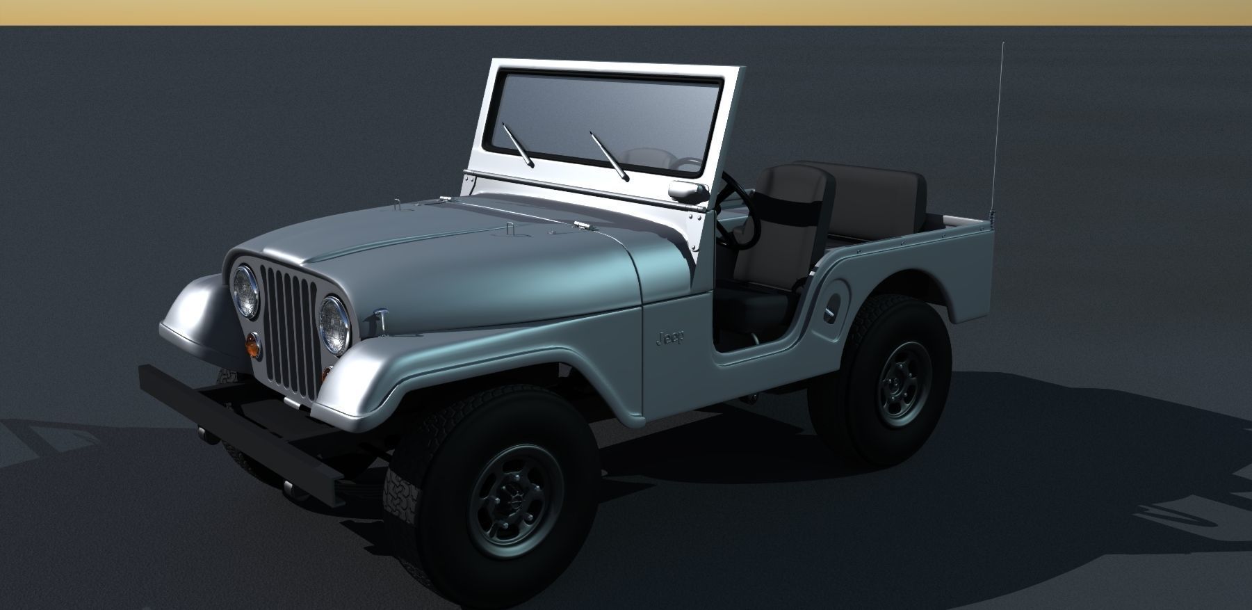 Jeep CJ-5 1975 3D model_8