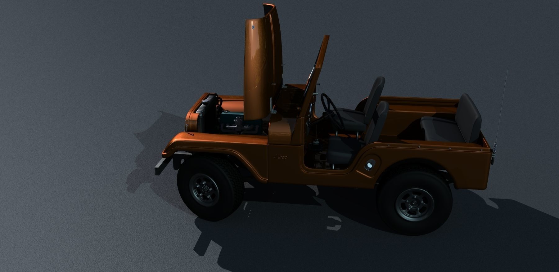 Jeep CJ-5 1975 3D model_17