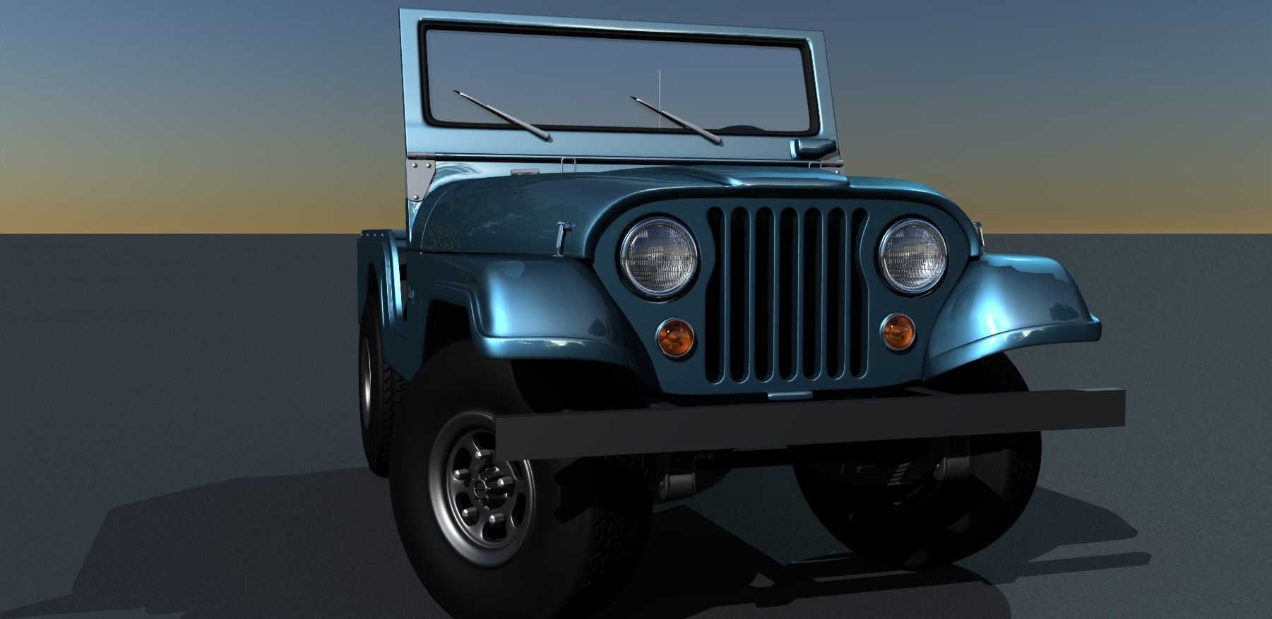 Jeep CJ-5 1975 3D model_14