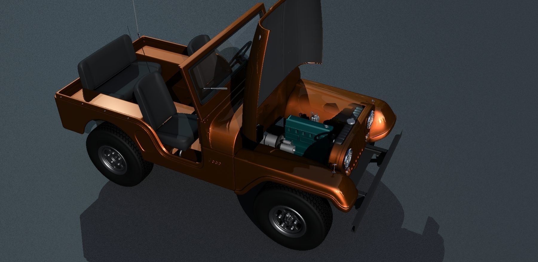 Jeep CJ-5 1975 3D model_15