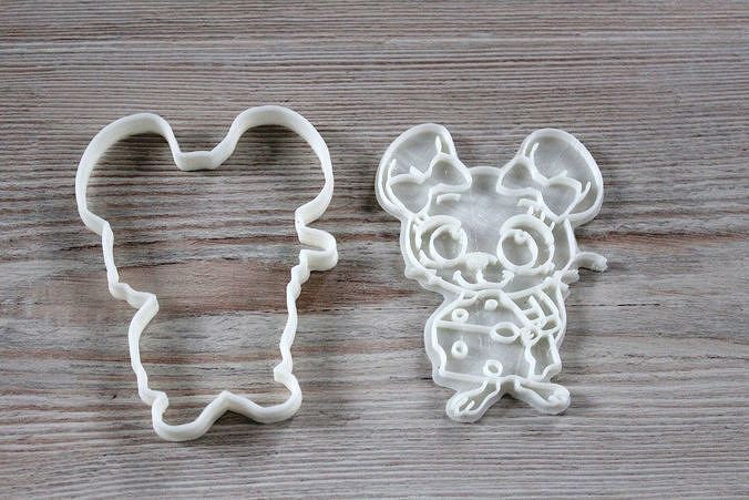 Mouse with cheese 3D print model