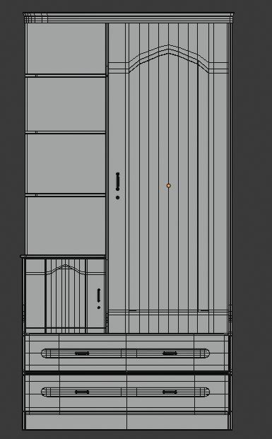 Dressing Table with Mirror 3D model 3D model_3