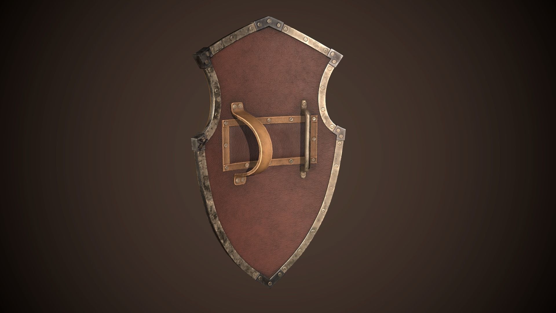 Knight Shield 01 Low-poly 3D model_8