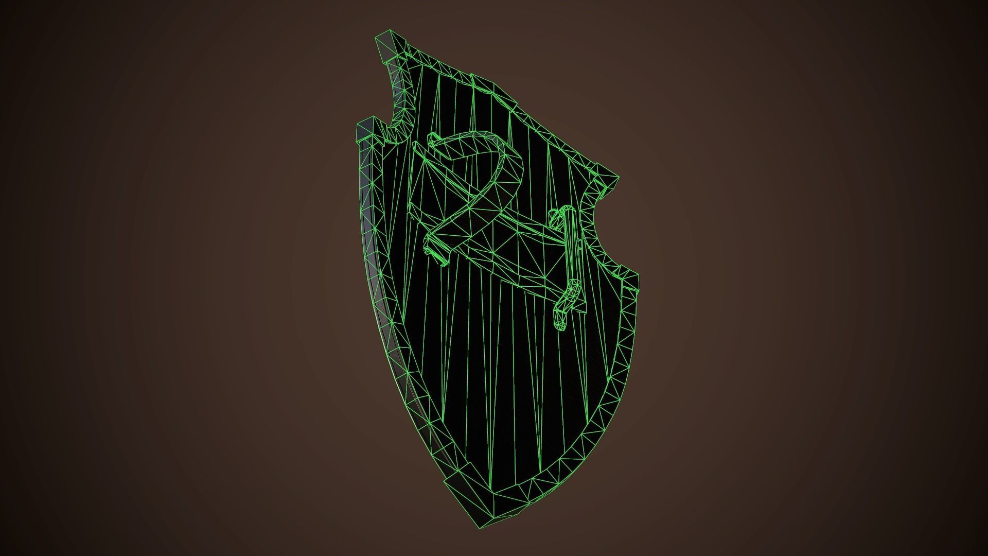Knight Shield 01 Low-poly 3D model_19
