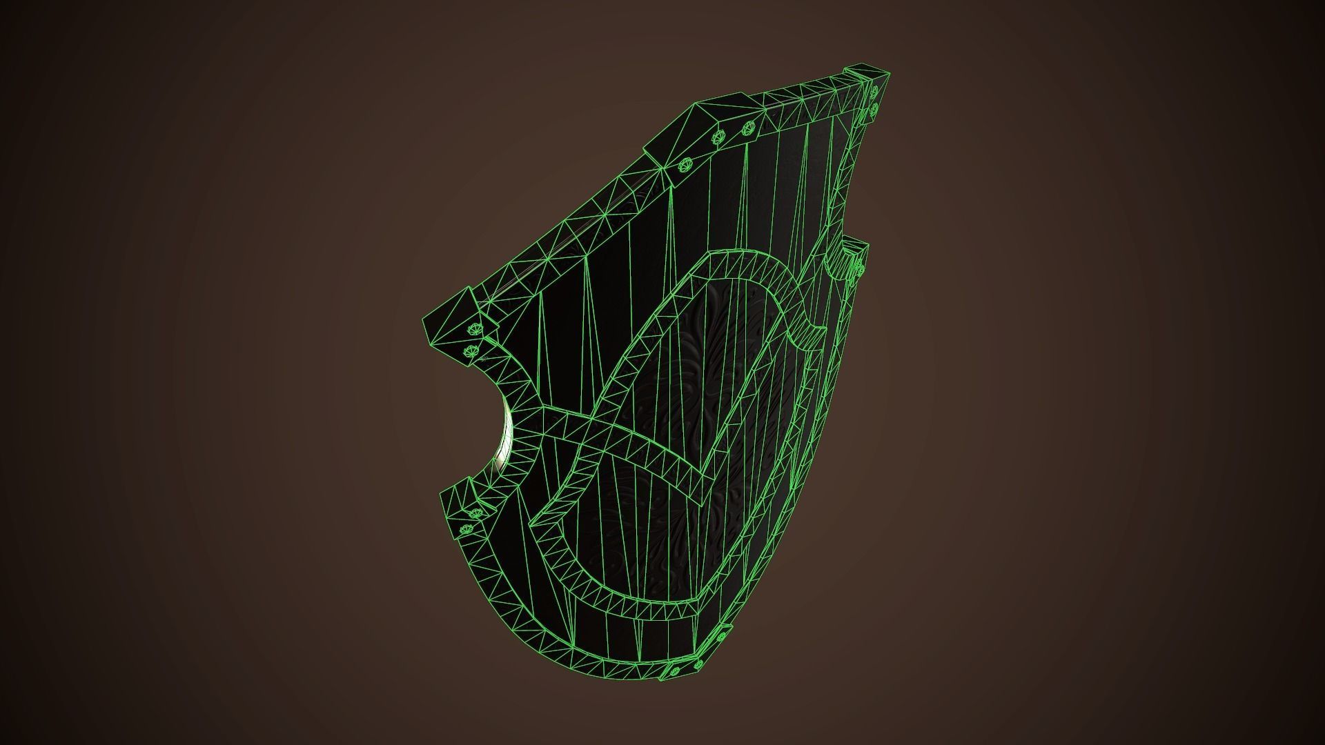 Knight Shield 01 Low-poly 3D model_18