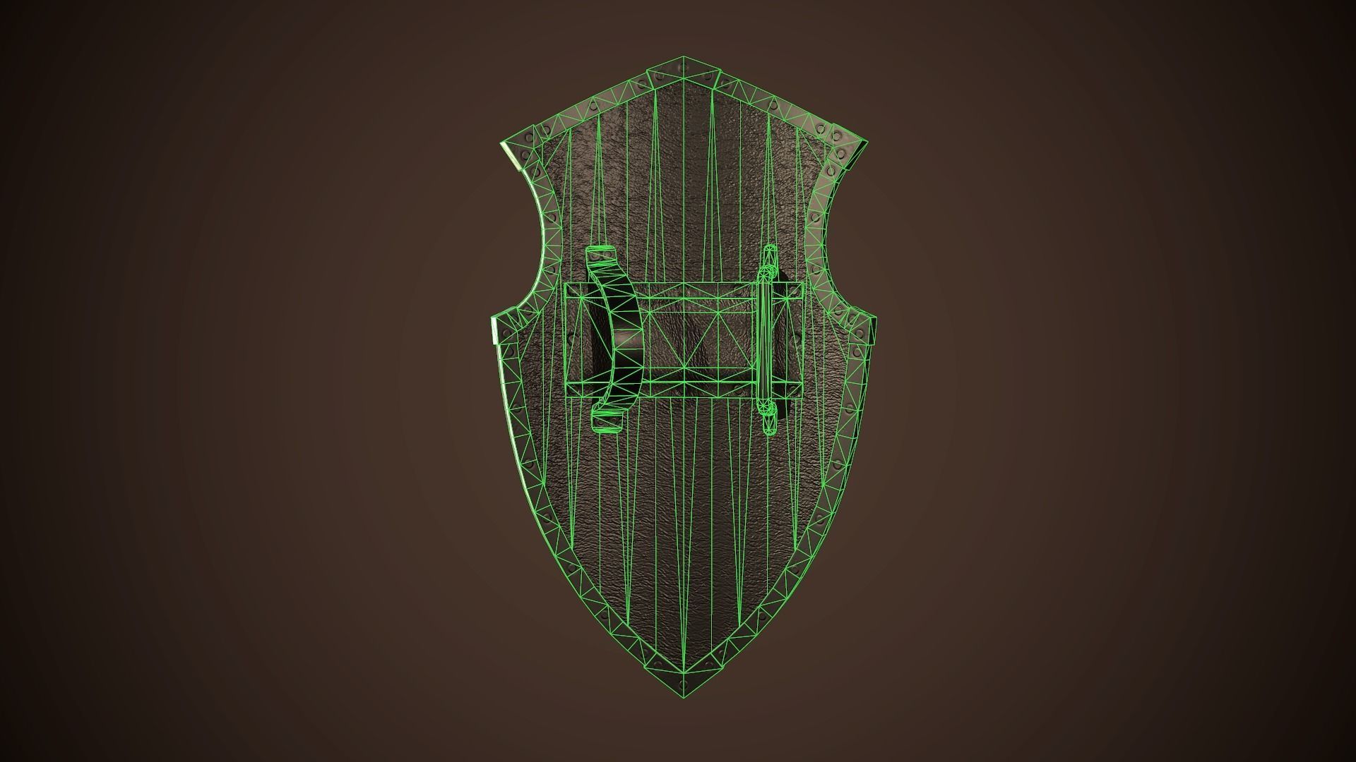 Knight Shield 01 Low-poly 3D model_17