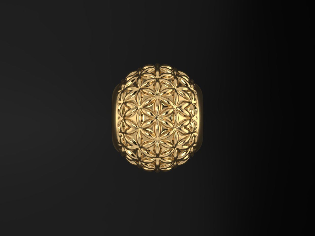 Gold and Silver bead charm 3D print model_1