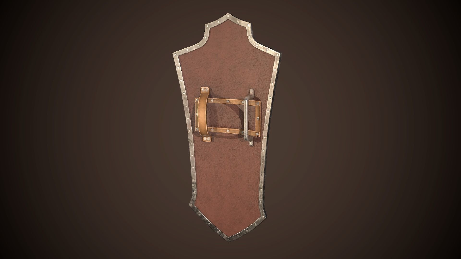 Knight Shield 03 Low-poly 3D model_9